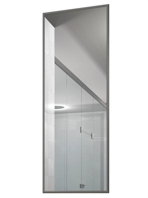 Зеркало настенное в раме Сельетта-6, матовое серебро 110 см х 40 см 4607130113561-msMBLK