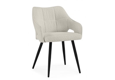 Стул на металлокаркасе Hera beige / black - комплект из 2 шт 15844-mwdvl
