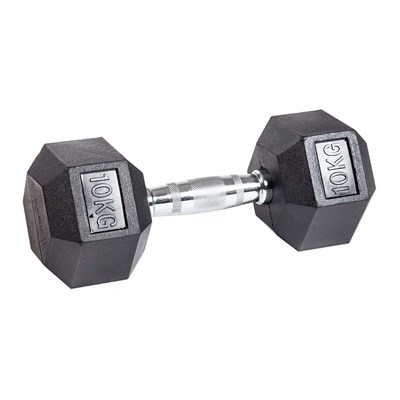 Гантель гексагональная обрезиненная PROFI-FIT 10 кг арт-gffglpyg1wt2-tmzspr