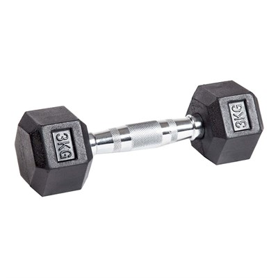 Гантель гексагональная обрезиненная PROFI-FIT  3 кг арт-xmvrx8rdqhsi-tmzspr