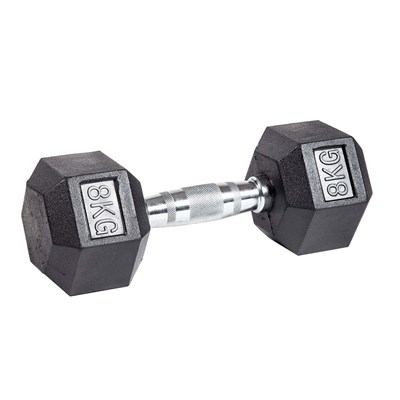 Гантель гексагональная обрезиненная PROFI-FIT  8 кг арт-l1t8gibszgvq-tmzspr
