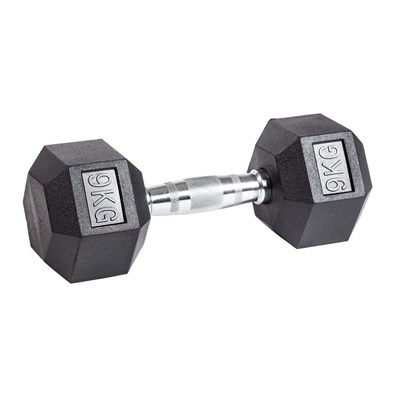 Гантель гексагональная обрезиненная PROFI-FIT  9 кг арт-bcjqh8fbnmhx-tmzspr