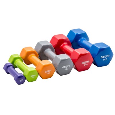 Гантель в виниловой оболочке, шестигранник PROFI-FIT 2 кг, оранжевая арт-jclhjx5wv1q5-tmzspr
