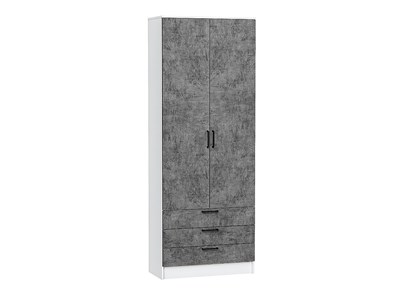 Шкаф двухстворчатый Стиль ШК-803 с ящиками Белый, Temple Stone 2S sppr5VVTtoAR59871