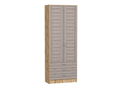 Шкаф двухстворчатый Стиль ШК-803 с ящиками Дуб Вотан, Cappuccino Veralinga sppr5VVTtoAR63271