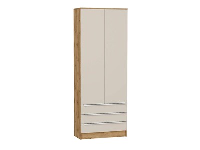 Шкаф двухстворчатый Стиль ШК-803 с ящиками Дуб Вотан, Cream Silk, Фьюжн sppr5VVTtoAR74485