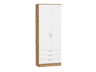 Шкаф двухстворчатый Стиль ШК-803 с ящиками Дуб Вотан, White Silk, Лофт sppr5VVTtoAR74515