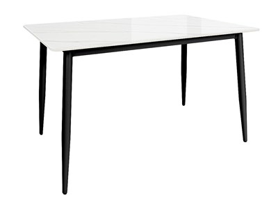 Стол Uni-Form-S2.2B, столешница Каменная плита  White Gloss, каркас Сталь  SBlack,  727*1300*700 sppr5VVTtoAR68696