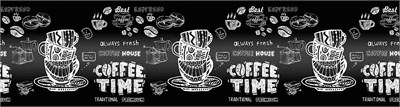 Фартук для кухни «Кофе time»,  ХДФ с у/ф печатью  ,    ,  610*2440*3 sppr5VVTtoAR122-0033 (29371)