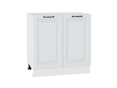 Кухонный  Шкаф нижний с 2-мя дверцами Ницца Белый, Blanco, 800, каркас ЛДСП  Белый, фасад МДФ  Blanco,  816*800*478 sppr5VVTtoAR33740