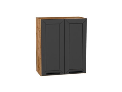 Кухонный  Шкаф верхний с 2-мя дверцами Глетчер Дуб Вотан, Маренго Силк, 720, 600, каркас ЛДСП  Дуб Вотан, фасад МДФ  Маренго Силк,  716*600*318 sppr5VVTtoAR61675