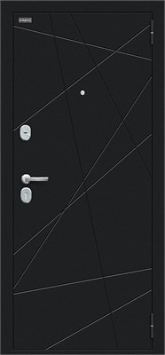 Дверь входная  205*96 Bravo R Граффити-5, Букле черное/Slate Art, Правое sp2510BR_033-2138