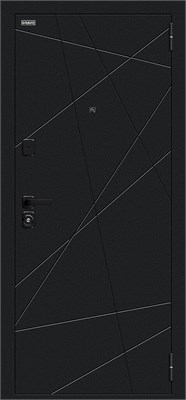 Дверь входная  205*86 Bravo R Граффити-5/SBlack, Букле черное/Slate Art, Правое sp2510BR_033-2560