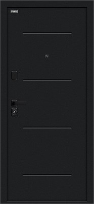 Дверь входная  205*86 Bravo R Граффити-1 Инсайд/SBlack, Букле черное/Slate Art, Левое sp2510BR_033-2634