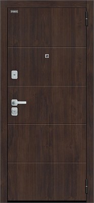 Дверь входная  205*96 Bravo R Прайм/BChrome, Almon/Cappuccino Melinga, Левое sp2510BR_033-2475