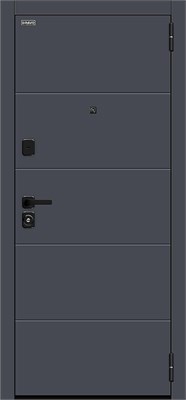 Дверь входная  205*96 Bravo R Прайм/SBlack, Graphite Shell/Nordic Oak, Левое sp2510BR_033-2692