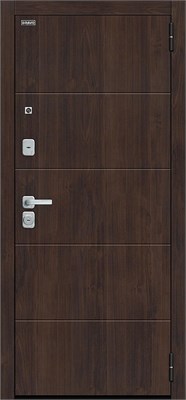 Дверь входная  205*86 Bravo R Флэт/BChrome, Almon/Cappuccino Melinga, Левое с зеркалом sp2510BR_033-2486