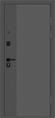 Дверь входная 205*86 Bravo  Optim Z-2 Классика, Букле графит/Белый, Правое sp2510BR_033-2520