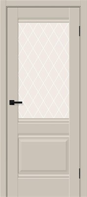 Межкомнатная дверь 200*60, Прима-3, Cream Silk / White Сrystal , ПЭТ sp2510BR_169-0329