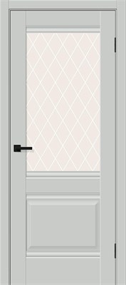 Межкомнатная дверь 200*70, Прима-3, Grey Silk / White Сrystal , ПЭТ sp2510BR_169-0334