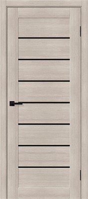 Межкомнатная дверь 200*90, Браво-22, Cappuccino Melinga / Black Shine , Эко Шпон sp2510BR_153-4332