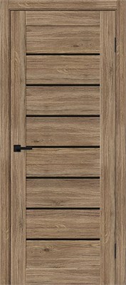 Межкомнатная дверь 200*60, Браво-22, Original Oak / Black Shine , Эко Шпон sp2510BR_153-4384