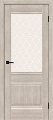 Межкомнатная дверь 200*80, Прима-3, Cappuccino Melinga / White Сrystal , Эко Шпон sp2510BR_153-1182