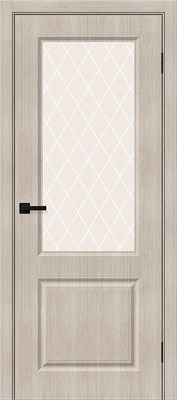 Межкомнатная дверь 200*70, Скинни-13, Cappuccino Melinga / White Сrystal , Эко Шпон sp2510BR_153-7479