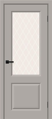 Межкомнатная дверь 200*60, Скинни-13, Grey Pro / White Сrystal , Винил sp2510BR_146-1788