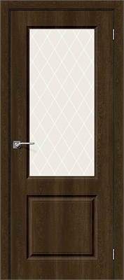 Межкомнатная дверь 200*90, Скинни-13, Dark Barnwood / White Сrystal , Винил sp2510BR_146-0214