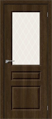Межкомнатная дверь 200*90, Скинни-15, Dark Barnwood / White Сrystal , Винил sp2510BR_146-0222