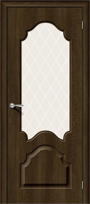 Межкомнатная дверь 200*90, Скинни-33, Dark Barnwood / White Сrystal , Винил sp2510BR_146-0438