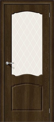 Межкомнатная дверь 200*70, Альфа-2, Dark Barnwood / White Сrystal , Винил sp2510BR_146-0228
