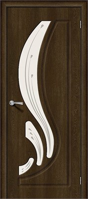 Межкомнатная дверь 200*70, Лотос-2, Dark Barnwood / Art Glass , Винил sp2510BR_146-0244