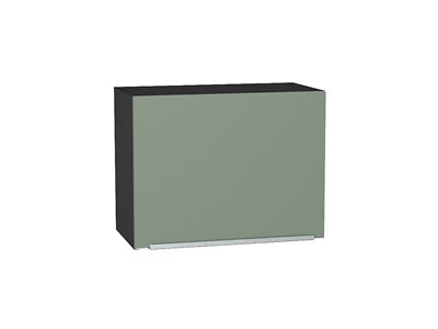 Шкаф верхний горизонтальный Фьюжн Graphite, Silky Mint, 460, 600 В*Ш*Г 458*600*318, фасад МДФ  Silky Mint, корпус  Graphite ms2510VVT_57218