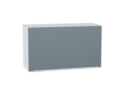 Шкаф верхний горизонтальный Фьюжн Белый, Silky Blue, 460, 800 В*Ш*Г 458*800*318, фасад МДФ  Silky Blue, корпус  Белый ms2510VVT_57201