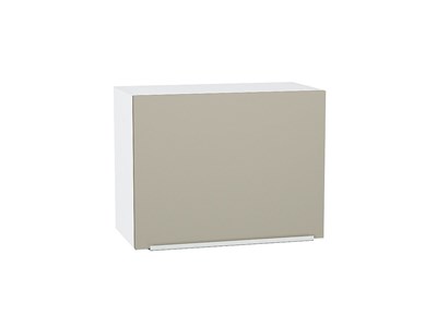 Шкаф верхний горизонтальный Фьюжн Белый, Silky Grey, 460, 600 В*Ш*Г 458*600*318, фасад МДФ  Silky Grey, корпус  Белый ms2510VVT_57194
