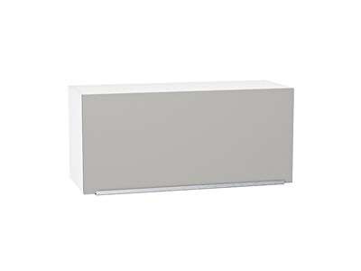 Шкаф верхний горизонтальный Фьюжн Белый, Silky Light Grey, 360, 800 В*Ш*Г 358*800*320, фасад МДФ  Silky Light Grey, корпус  Белый ms2510VVT_66552