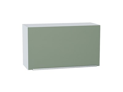Шкаф верхний горизонтальный Фьюжн Белый, Silky Mint, 460, 800 В*Ш*Г 458*800*318, фасад МДФ  Silky Mint, корпус  Белый ms2510VVT_57198