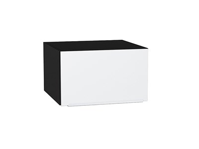 Шкаф верхний горизонтальный глубокий Фьюжн Graphite, Silky White, 600 В*Ш*Г 358*600*576, фасад МДФ  Silky White, корпус  Graphite ms2510VVT_51858