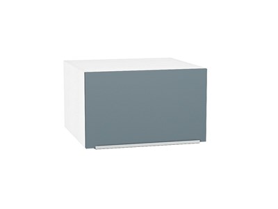 Шкаф верхний горизонтальный глубокий Фьюжн Белый, Silky Blue, 600 В*Ш*Г 358*600*576, фасад МДФ  Silky Blue, корпус  Белый ms2510VVT_51868