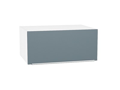 Шкаф верхний горизонтальный глубокий Фьюжн Белый, Silky Blue, 800 В*Ш*Г 358*800*576, фасад МДФ  Silky Blue, корпус  Белый ms2510VVT_51869