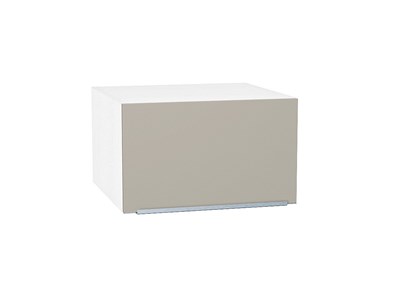 Шкаф верхний горизонтальный глубокий Фьюжн Белый, Silky Grey, 600 В*Ш*Г 358*600*576, фасад МДФ  Silky Grey, корпус  Белый ms2510VVT_51860