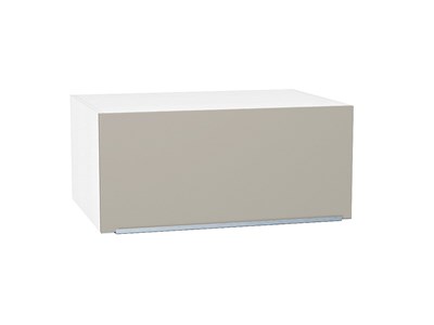 Шкаф верхний горизонтальный глубокий Фьюжн Белый, Silky Grey, 800 В*Ш*Г 358*800*576, фасад МДФ  Silky Grey, корпус  Белый ms2510VVT_51861