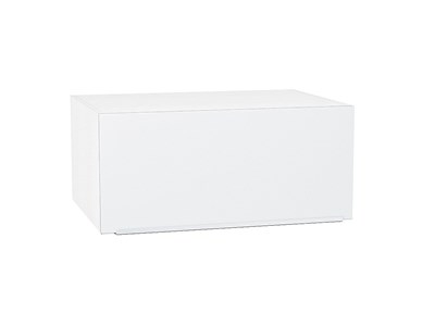 Шкаф верхний горизонтальный глубокий Фьюжн Белый, Silky White, 800 В*Ш*Г 358*800*576, фасад МДФ  Silky White, корпус  Белый ms2510VVT_51857