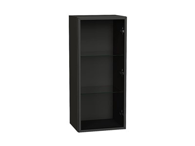 Шкаф верхний с 1-ой остекленной дверцей Graphite, Черный, 920, 400, Стекло В*Ш*Г 920*400*322, фасад Стекло  Черный, корпус  Graphite ms2510VVT_77748