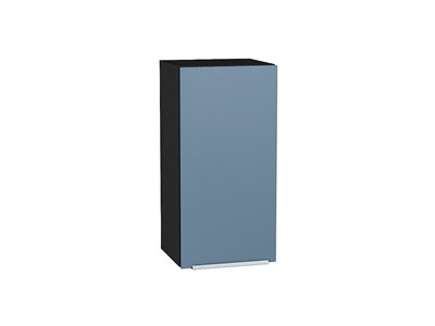 Шкаф верхний с 1-ой дверцей Фьюжн Graphite, Silky Blue, 720, 350 В*Ш*Г 716*350*320, фасад МДФ  Silky Blue, корпус  Graphite ms2510VVT_65112