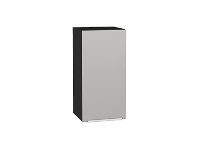 Шкаф верхний с 1-ой дверцей Фьюжн Graphite, Silky Light Grey, 720, 350 В*Ш*Г 716*350*320, фасад МДФ  Silky Light Grey, корпус  Graphite ms2510VVT_66599