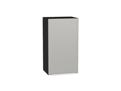 Шкаф верхний с 1-ой дверцей Фьюжн Graphite, Silky Light Grey, 720, 400 В*Ш*Г 716*400*320, фасад МДФ  Silky Light Grey, корпус  Graphite ms2510VVT_66600