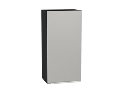 Шкаф верхний с 1-ой дверцей Фьюжн Graphite, Silky Light Grey, 920, 450 В*Ш*Г 920*450*320, фасад МДФ  Silky Light Grey, корпус  Graphite ms2510VVT_66607